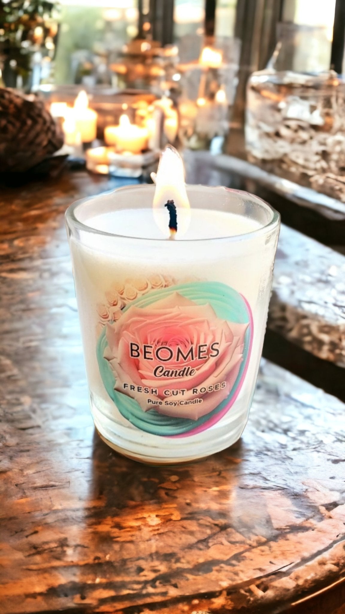 Beomes Fresh Cut Roses Candle - BEOMES DESIGNS