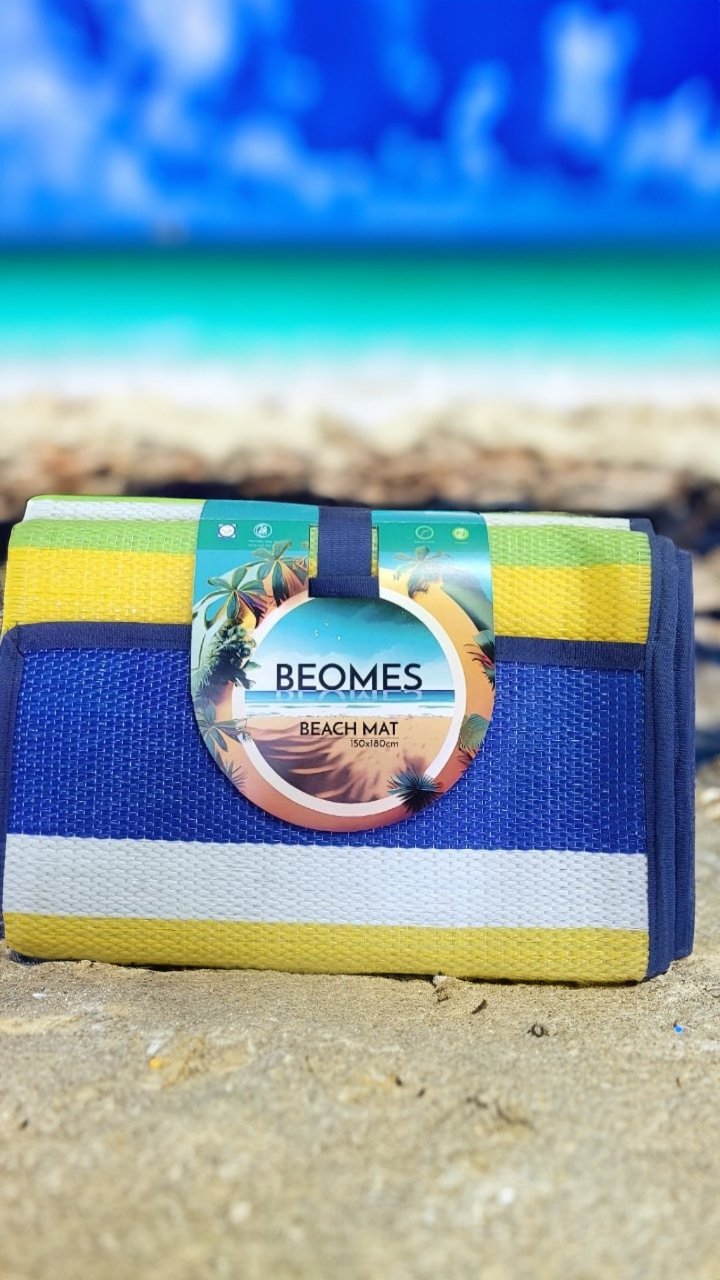Miami Beach/ Picnic Mat Blue 5 x 6ft - BEOMES DESIGNS