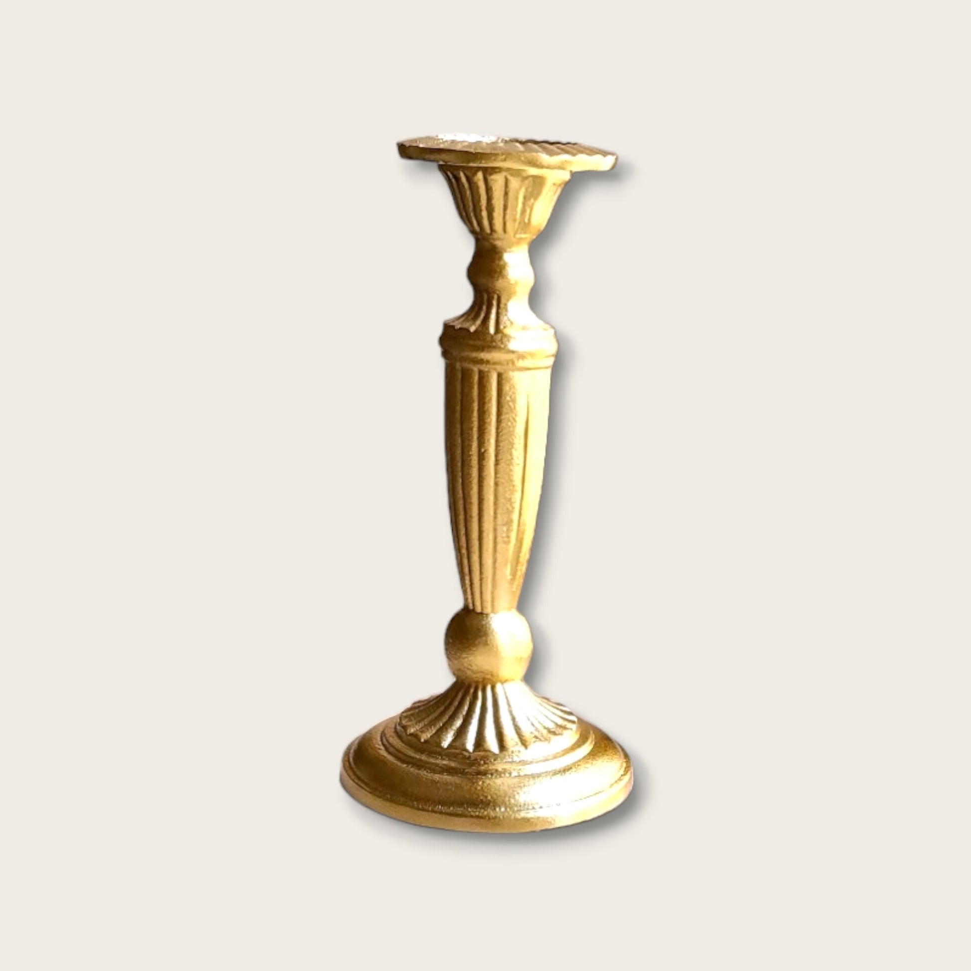 Zar Candle Holder Brass Gold Finish Set of 2 - BEOMES DESIGNS